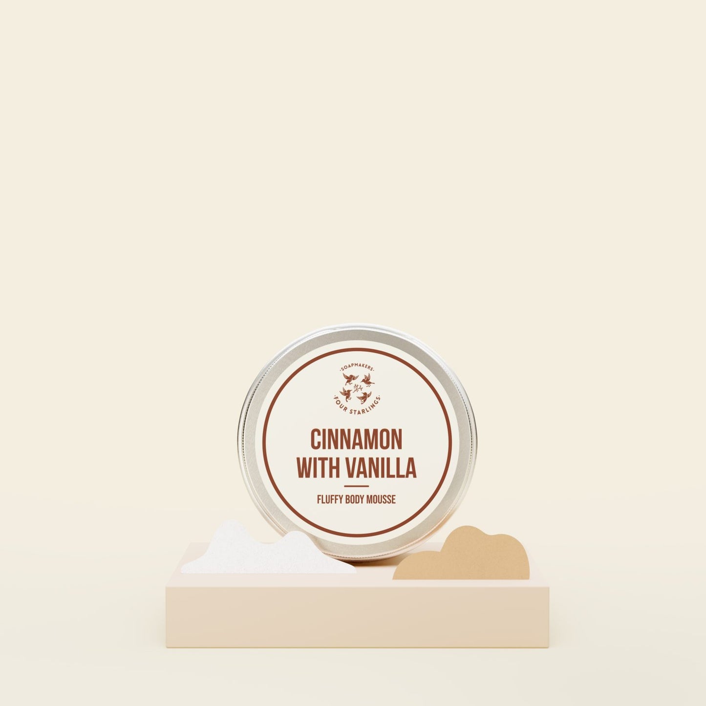 Kūno putėsiai „Cinamonas ir vanilė“ – 150 ml.