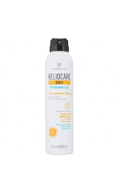 HELIOCARE 360 PEDIATRICS TRANSPARENT PURŠKIAMA APSAUGINĖ PRIEMONĖ VAIKAMS SPF50+, 200 ML
