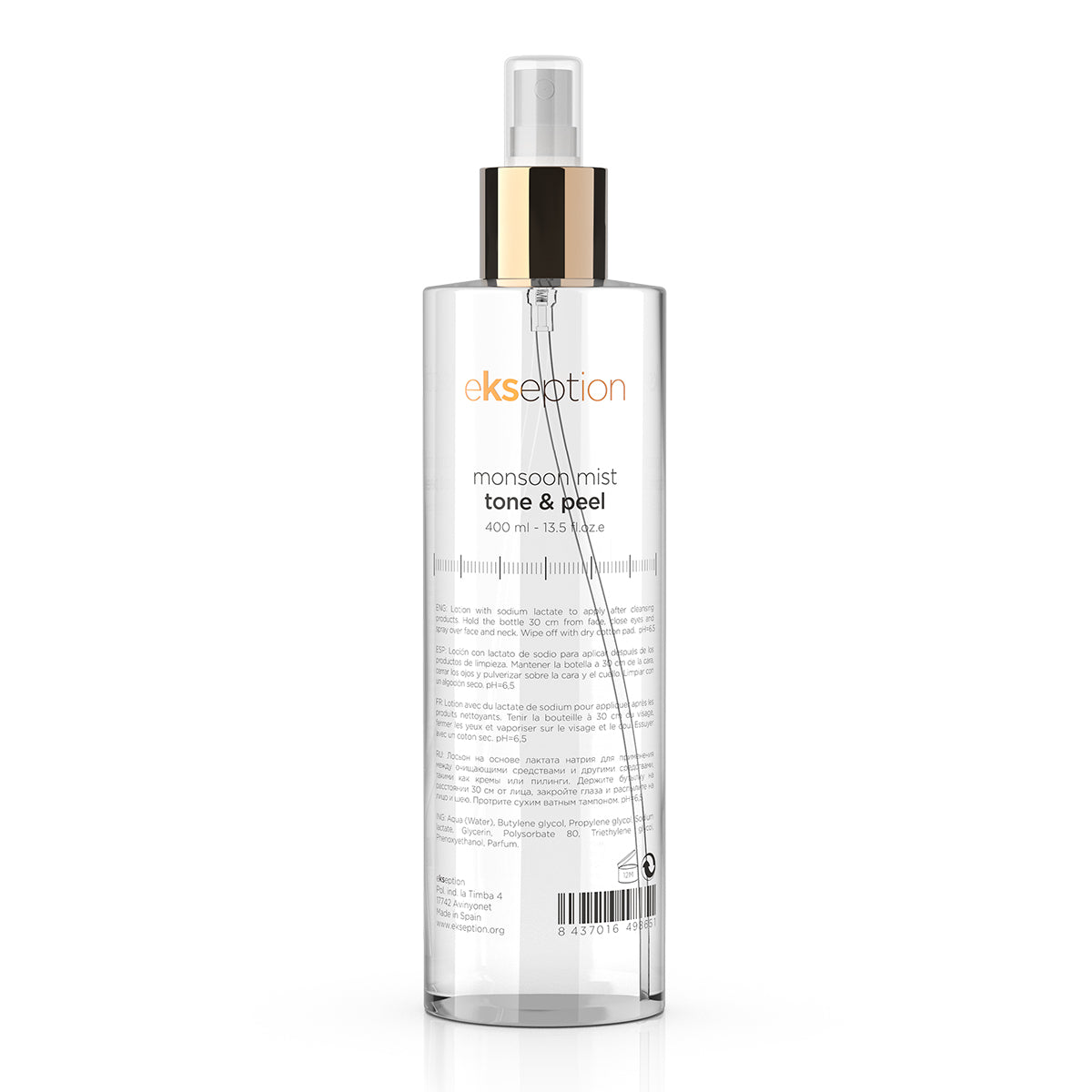 Monsoon Mist Tone & Peel/ Gaivinamasis ir drėkinamasis purškiamas tonikas, 400 ml