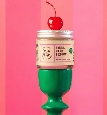 Four Starlings🐦‍⬛ “Rabarbarų ir Saldžiūjų Vyšnių” aromato natūralus dezodorntas