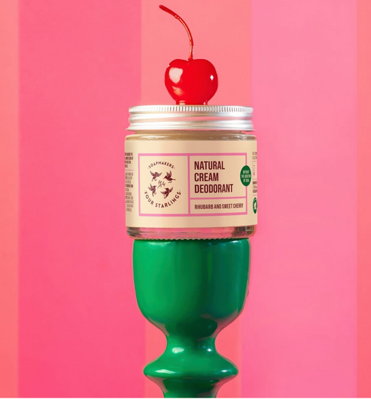 Four Starlings🐦‍⬛ “Rabarbarų ir Saldžiūjų Vyšnių” aromato natūralus dezodorntas