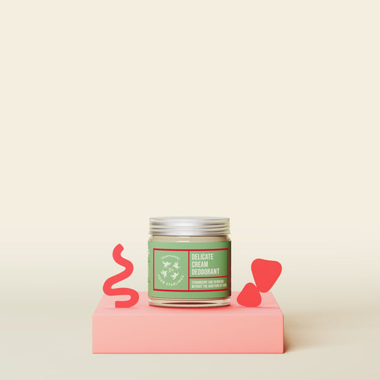 Natūralus dezodoruojantis kremas – Braškė ir verbena – 60 ml.