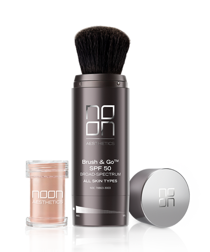 NOON BRUSH&GO MINERAL SUN PROTECTION POWDER SPF 50 VISŲ TIPŲ ODAI (Tone 01), 2x5 g