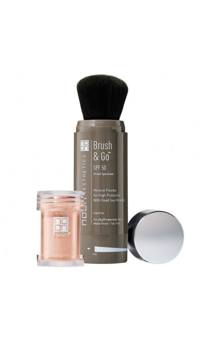 NOON BRUSH&GO MINERAL SUN PROTECTION POWDER SPF 50 RIEBIAI/PROBLEMINEI ODAI (Tone 02), 2x5 ML