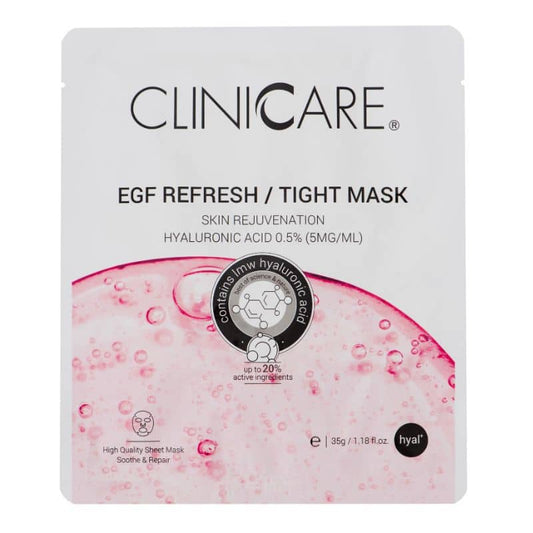 CliniCare PRIEŠRAUKŠLINĖ ATJAUNINAMOJI KAUKĖ | EGF REFRESH/TIGHT MASK